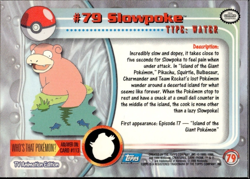 Slowpoke #79 2000 Topps Pokemon Series 2 Blue Logo - Image 2