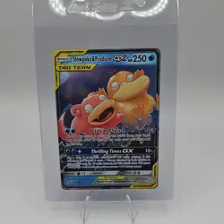 Pokemon TCG Slowpoke & Psyduck GX 35/236 Sm-Unified Minds Ultra Rare Holo 250 HP - Image 1