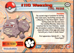 Weezing #110 2000 Topps Pokemon Series 2 Foil - Image 2