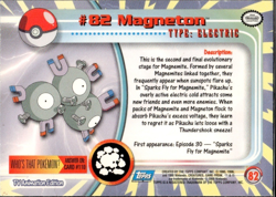 Magneton #82 2000 Topps Series 2 Foil Blue Logo Pokemon - Image 2