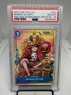 2024 One Piece Monkey.D. Luffy 2nd Anniversary Tournament Promo #P-043 PSA 10 - Image 1