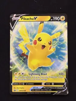 Pikachu V SWSH198 Black Star Promo Sword & Shield Pokemon Card 2022 NM - Image 1