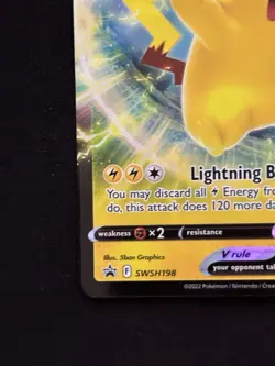 Pikachu V SWSH198 Black Star Promo Sword & Shield Pokemon Card 2022 NM - Image 4