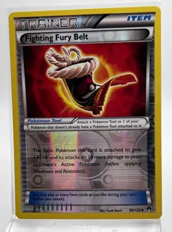 Fighting Fury Belt 99/122 Reverse Holo Pokemon Card 2016 XY Breakpoint LP - Image 1