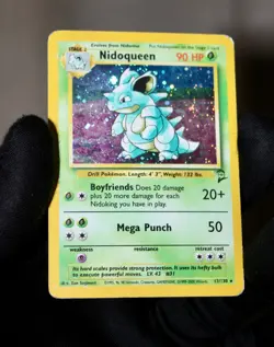 Nidoqueen 12/130 HP/DMG Holo Rare WoTC Base Set 2 Pokemon TCG - Image 2
