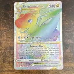 Dragonite VSTAR 081/078 – Rainbow Secret Rare – Pokemon GO – NM - Image 1