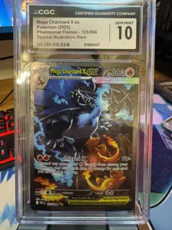 Pokemon Phantasmal flames Mega Charizard X ex SIR 125/094 CGC 10! - Image 4