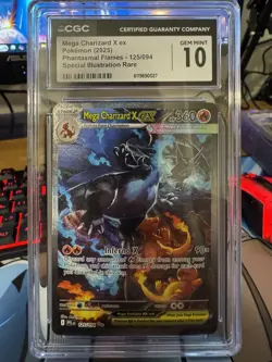 Pokemon Phantasmal flames Mega Charizard X ex SIR 125/094 CGC 10! - Image 5