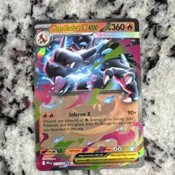 Pokemon Mega Charizard X EX 013/094 Phantasmal Flames Double Rare Holo 360 HP - Image 1
