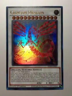 Yu-Gi-Oh! Crimson Dragon Ultra Rare 1st Ed (RA04-EN061) - Image 1