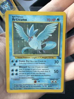 Pokemon TCG Articuno 2/62 Fossil Holographic Rare Card LP Unlimited - Image 3