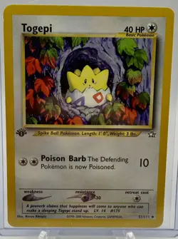 Togepi 1st Edition 51/111 Neo Genesis Pokemon Card Uncommon Near Mint - Image 1