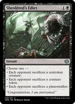 Sheoldred's Edict Phyrexia: All Will Be One Foil - Image 1
