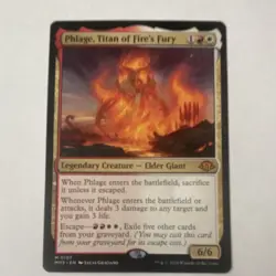 Wizards Phlage, Titan of Fire's Fury MH3 Legendary Elder Giant Mythic Red White… - Image 1