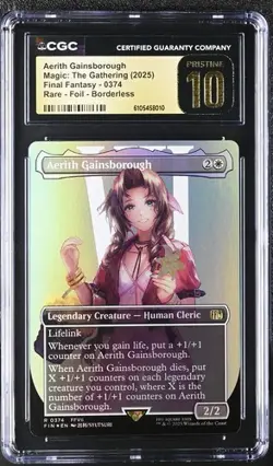 2025 Magic Final Fantasy AERITH GAINSBOROUGH, Foil, CGC PRISTINE 10, Low Pop! - Image 1