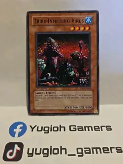 YUGIOH TRIBE INFECTING VIRUS SD4 1ST EDITION COMMON PLAYED TO HEAVY PLAYED - Image 1