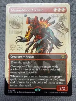 MTG - Magmablood Archaic - Secrets of Strixhaven - Rare Borderless SOS - Image 1