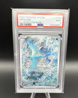 2025 Pokemon JTG EN Articuno Illustration Rare #161 PSA 9 MINT - Image 1