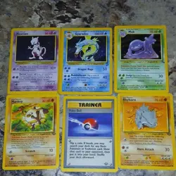 Pokemon TCG Nintendo 21 Card Lot Mewtwo Gyarados Muk Mankey Rhyhorn - Image 1