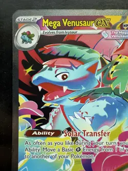Pokemon Mega Venusaur ex 177/132 Me01: Mega Evolution Holo (HP/Damaged) - Image 2