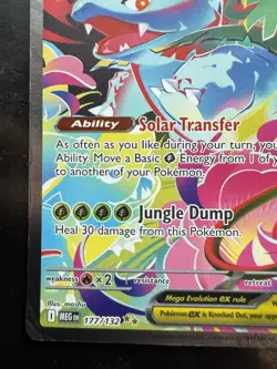 Pokemon Mega Venusaur ex 177/132 Me01: Mega Evolution Holo (HP/Damaged) - Image 4
