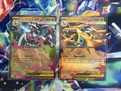 Mega Charizard X Ex 029 & Mega Charizard Y Ex 030 Black Star Promo Pokemon - Image 1