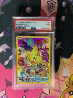 2023 Pokemon TCG Crown Zenith Pikachu #160/159 Full Art Secret Rare PSA 9 - Image 2