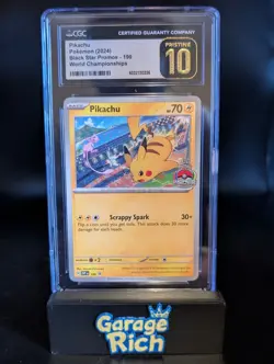 Pikachu 190 Promo - CGC Pristine 10 - SV: Promo World Championships Pokemon TCG - Image 1