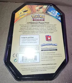 Pokemon TCG XY Triple Effect Tin Sealed Vaporeon 2017 Sealed - Image 2