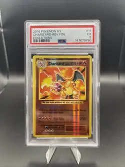 2016 Pokemon CHARIZARD 11/108 Evolutions Reverse Holo Rare English PSA 5 - Image 1