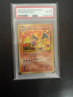 Pokemon TCG Charizard Base Set Japanese 1999 No.006 Holo PSA 8 - Image 1