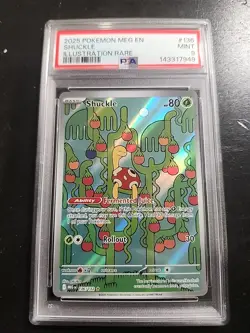 Pokemon TCG Mega Evolutions: Shuckle #136/132 Illustration Rare PSA 9 - Image 1