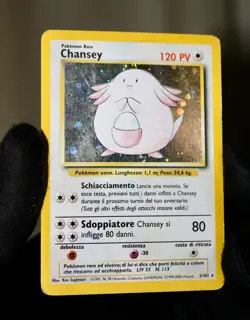 Pokemon Chansey Holo 3/102 Base Set Italian WOTC Vintage NM - Image 1