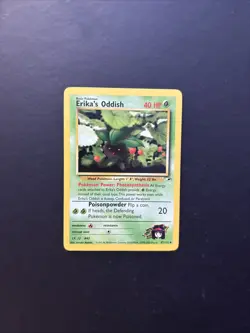 Erika's Oddish 47/132 Uncommon Gym Heroes Pokemon Card NM Vintage Nintendo WOTC - Image 1