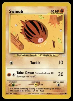 SWINUB 57/64 COMMON NEO REVELATION POKEMON - Image 1
