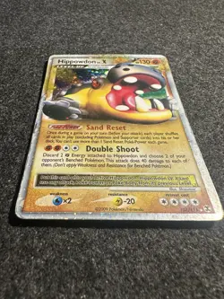 Hippowdon Lv. X Holo Pokemon Rising Rivals 2009 #107 - Image 4