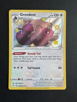 2021 TCG Pokemon #SV100 Greedent Holo SV100/SV122 Shining Fates Shiny Vault - Image 1