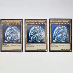 Lot of 3 Blue-Eyes White Dragon CT13-EN008 Ultra Rare Holographic Yugioh Card - Image 1