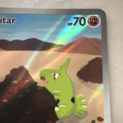 Pokemon TCG Larvitar Illustration Rare Full Art Holo SV03 203/197 Eng 2023 - Image 3