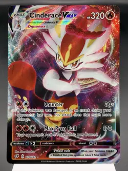 Cinderace VMAX 036/192 - Ultra Rare Holo - Rebel Clash Pokemon Card NM - Image 1