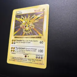 Zapdos 16/102 Holo Rare 1999 Base Set (Shadowless) Pokemon English WOTC HP - Image 3