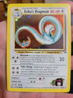 Erika's Dragonair 4/132 Gym Heroes Holo Pokemon MP see pics - Image 1