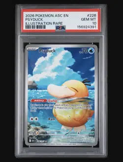 2026 Pokemon ME Ascended Heroes 226 Psyduck Illustrator Rare PSA 10 Gem Mint - Image 1