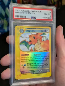 Pokemon Dragonite Expedition Reverse Holo Rare #9 PSA 8 - Image 3