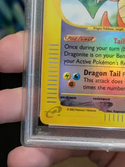 Pokemon Dragonite Expedition Reverse Holo Rare #9 PSA 8 - Image 4