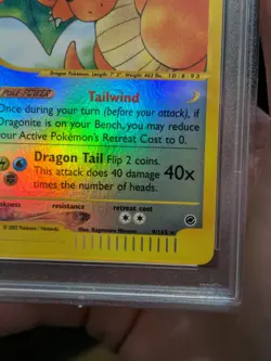 Pokemon Dragonite Expedition Reverse Holo Rare #9 PSA 8 - Image 5