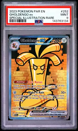 Gholdengo EX 252/182 Special Illustration Rare Pokemon PSA 9 *134 - Image 1