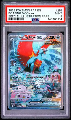 Roaring Moon EX 251/182 Special Illustration Rare Pokemon PSA 9 *114 - Image 1