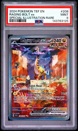 Raging Bolt EX 208/162 Special Illustration Rare Pokemon PSA 9 *125 - Image 1