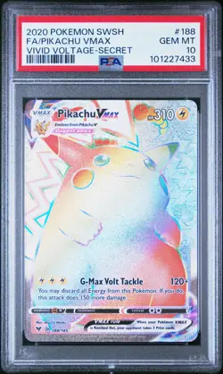 Pikachu Vmax 188/185 Secret Vivid Voltage Pokemon PSA 10 *433 - Image 1